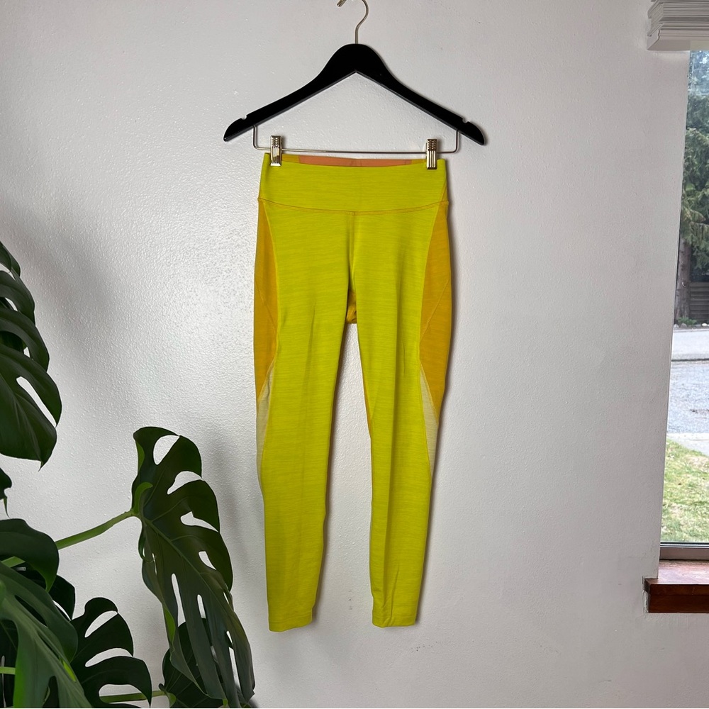Outdoor Voices Color-blocked Yellow Leggings